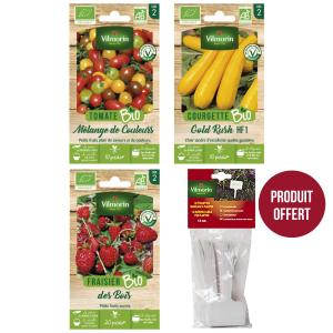 Kit semis bio + 12 étiquettes de marquage offertes